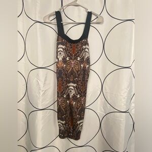 Vintage Bohemian/Paisley Print Sleeveless Dress